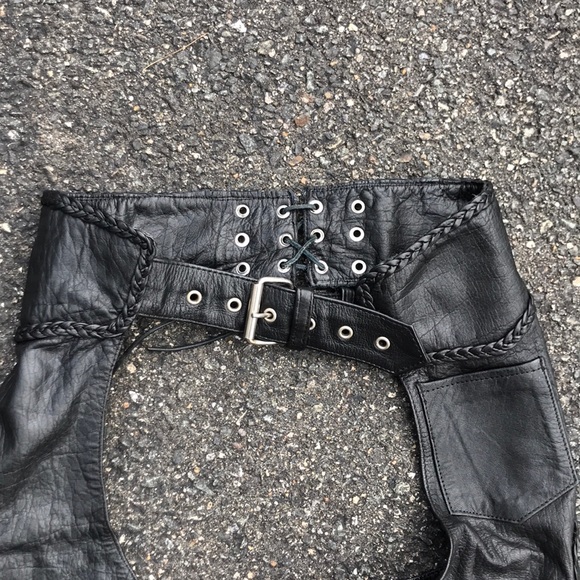 Silver Bike Lace Up Chaps- Womens XXS - Picture 9 of 14